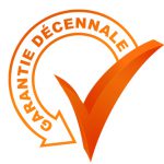 Garantie décennale sur symbole validé orange